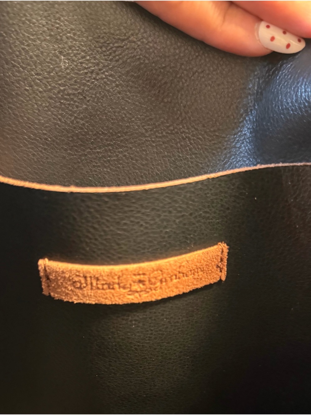 Mark & Graham Brown Suede Tote with Black Straps - Picture 5 of 6
